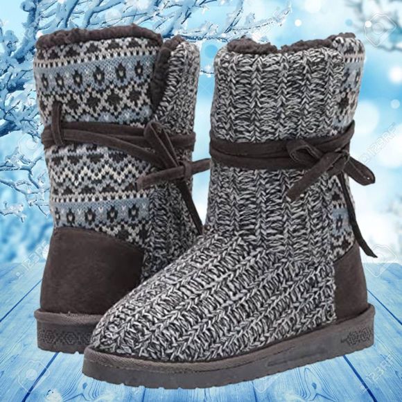 Muk Luks Shoes - MUK LUKS Clementine Gray Boots Size Large 8-9 NWT